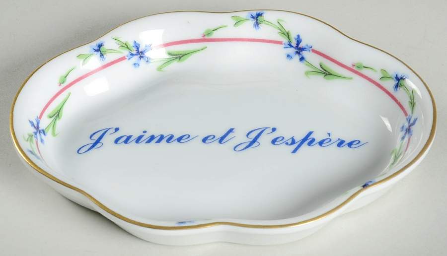 Cornflower Garland 4" Oval Tray by Mottahedeh-1
