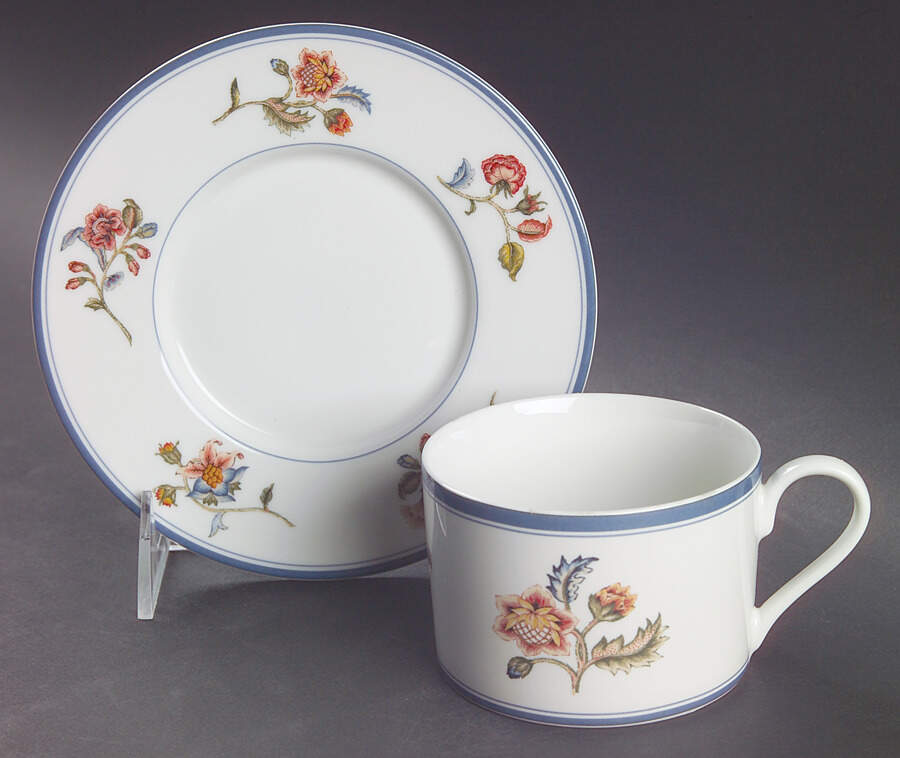 Country Stitch Flat Cup & Saucer Set by Mottahedeh-1
