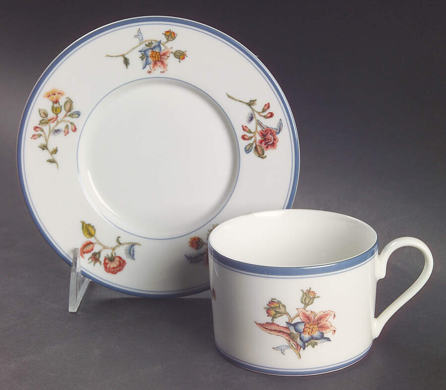 Country Stitch Flat Cup & Saucer Set by Mottahedeh-1
