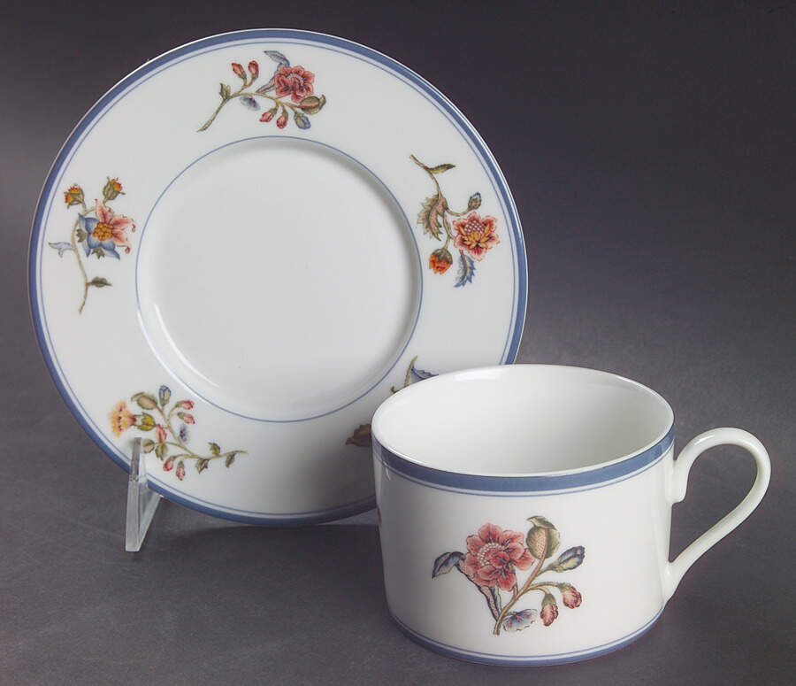 Country Stitch Flat Cup & Saucer Set by Mottahedeh-1