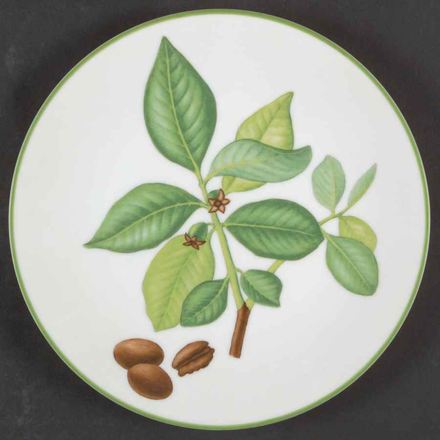 Nutleaf Dessert/Pie Plate by Mottahedeh-1
