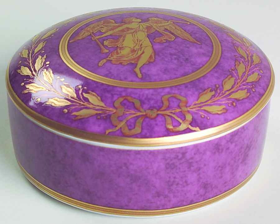 Gabriel Plum 3" Round Box No Lid by Mottahedeh-1