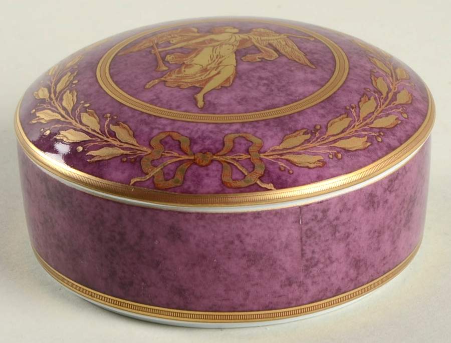 Gabriel Plum 3" Round Box & Lid by Mottahedeh-1