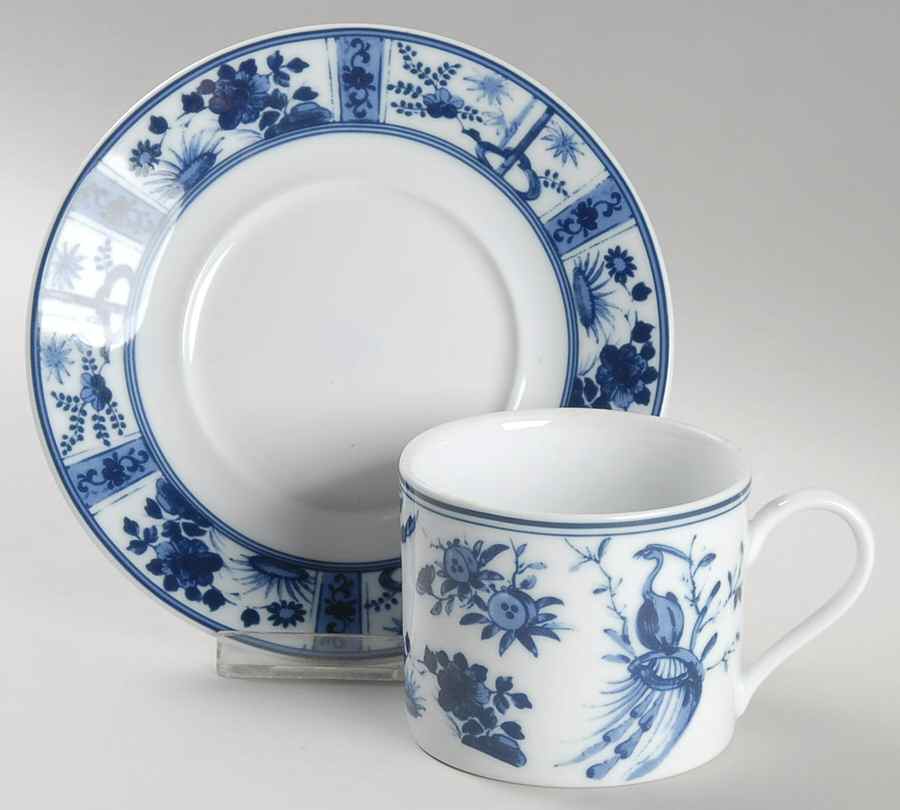 Imari Bird Flat Cup & Saucer Set by Muirfield-1