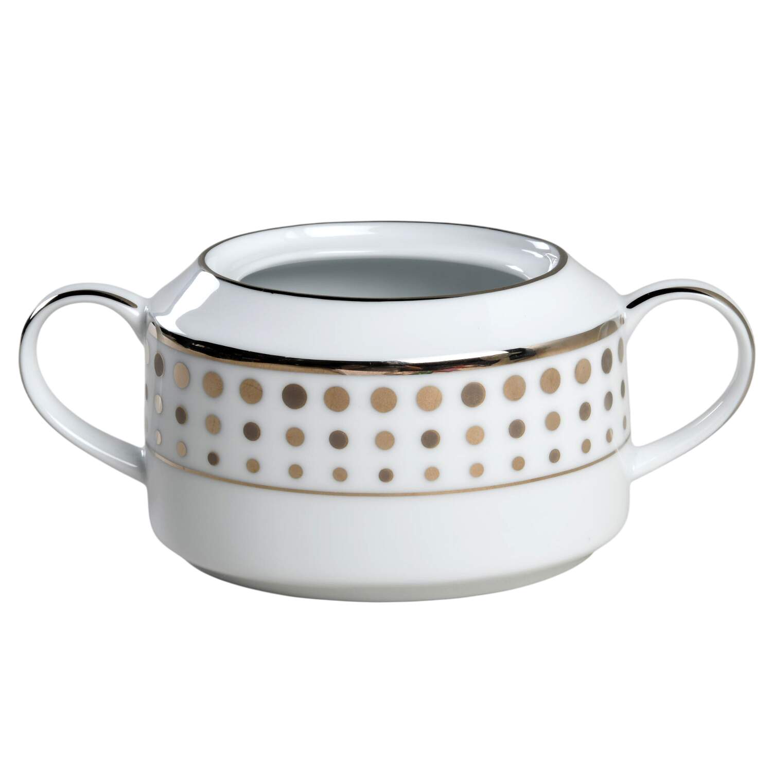 Platinum Dot Sugar Bowl No Lid by Muirfield-1