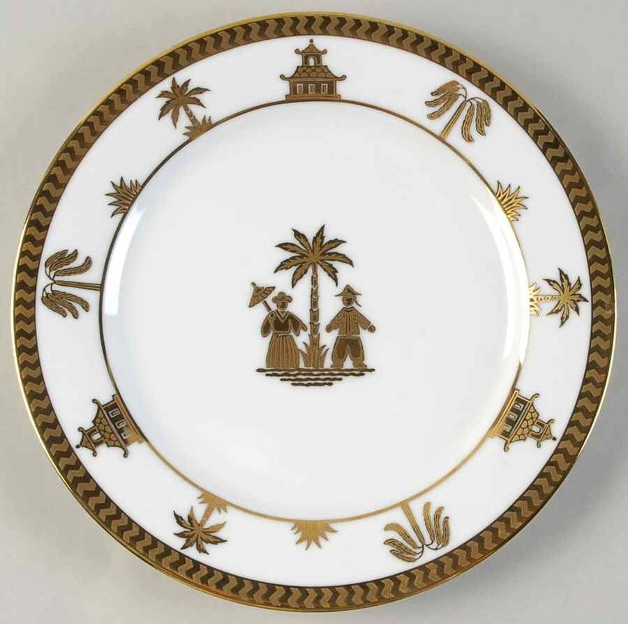 Chinese Garden Gold Salad Plate by Muirfield-1