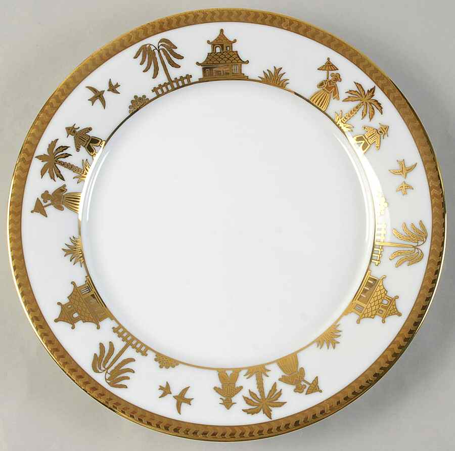 Chinese Garden Gold Dinner Plate by Muirfield-1