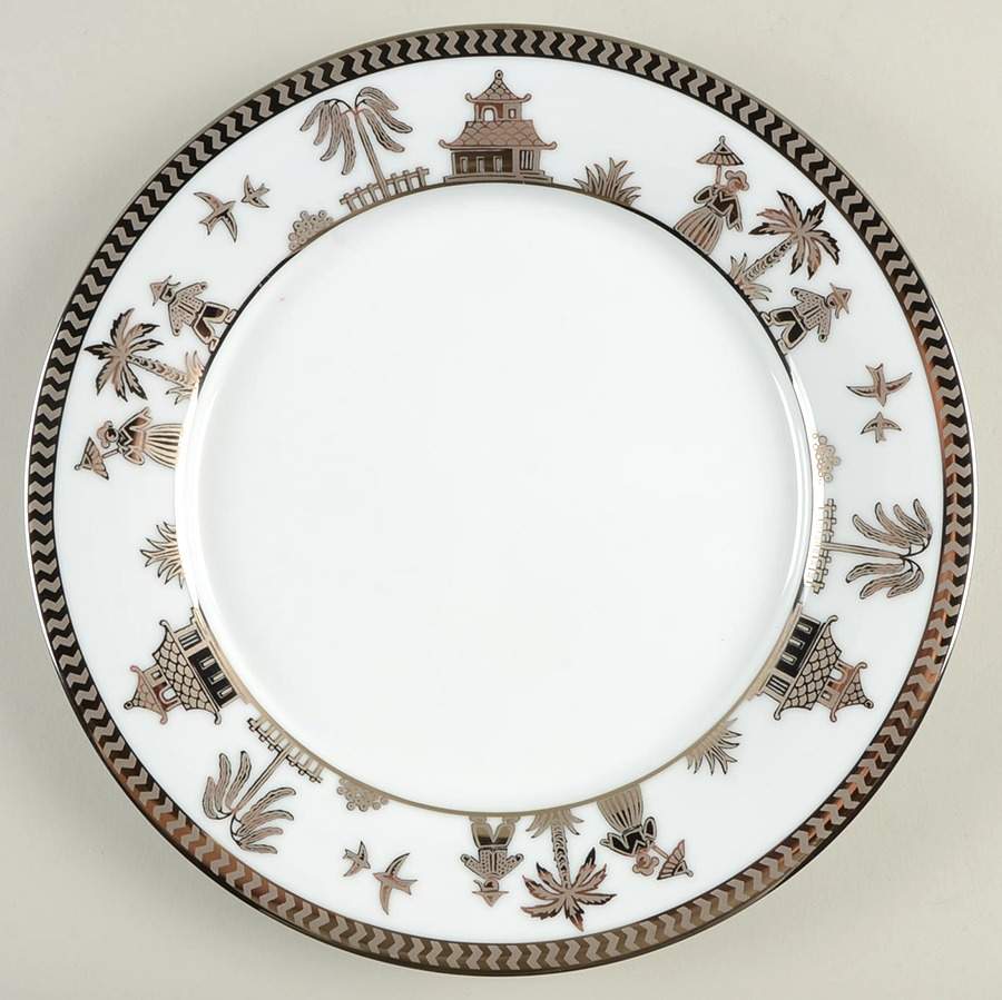 Chinese Garden Platinum Dinner Plate by Muirfield-1