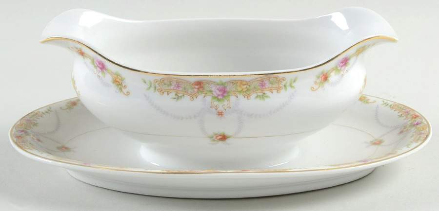 MCO1 Gravy Boat with Attached Underplate by Mico (Japan)-1