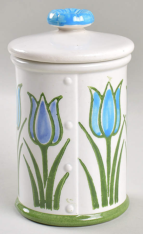 Tulips (Giftware) Small Canister & Lid by Metlox - Poppytrail - Vernon-1