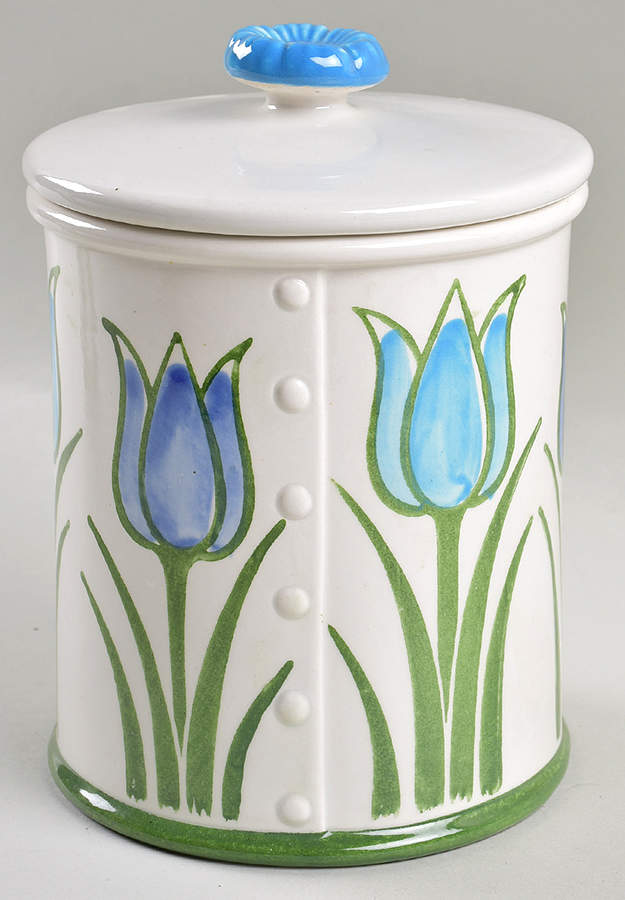 Tulips (Giftware) Large Canister & Lid by Metlox - Poppytrail - Vernon-1
