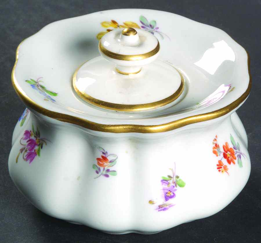 MSS71 Ink Well & Lid by Meissen (Germany)-1