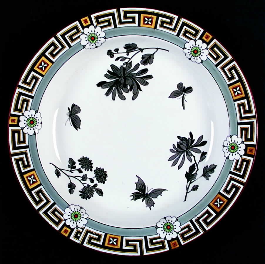 Fret Large Rim Soup Bowl by Minton-1