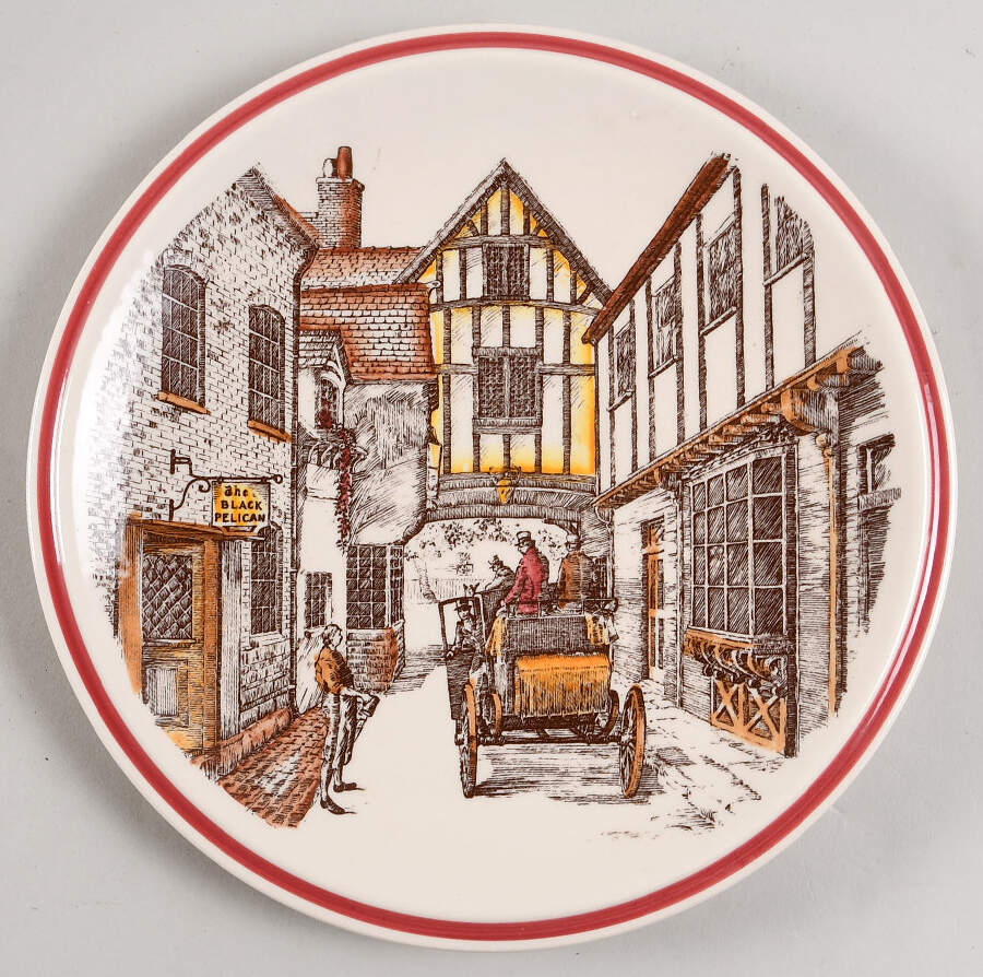 Bits of Old England Luncheon Plate by Metlox - Poppytrail - Vernon-1