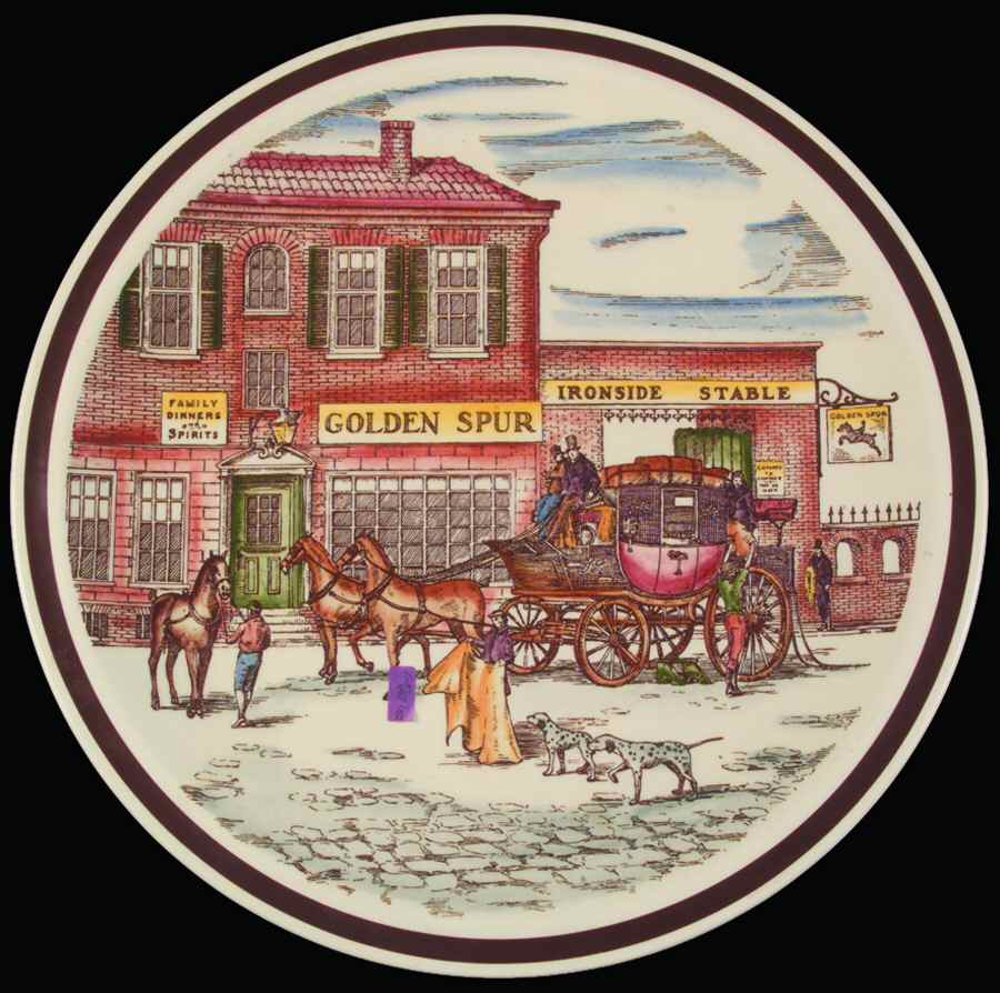 Bits of Old England 14" Chop Plate (Round Platter) by Metlox - Poppytrail - Vernon-1