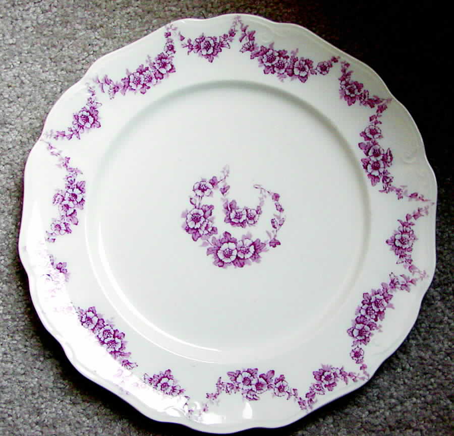 Heumann Pink Dinner Plate by John Maddock & Sons-1