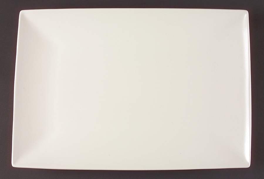 Stone Glaze White 16" Rectangular Serving Platter by Mikasa-1