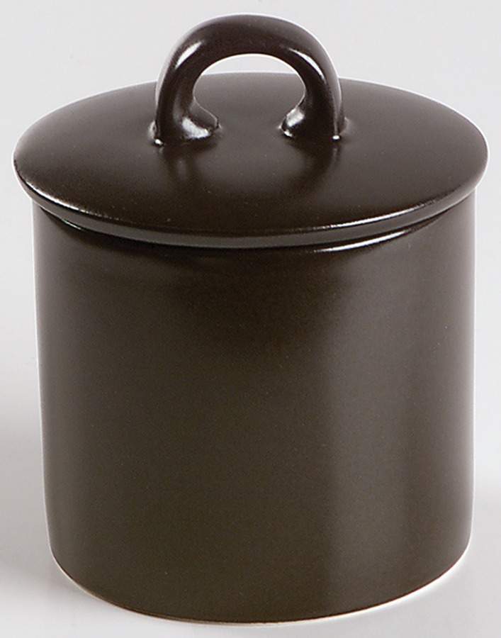 Stone Glaze Black Sugar Bowl & Lid by Mikasa-1