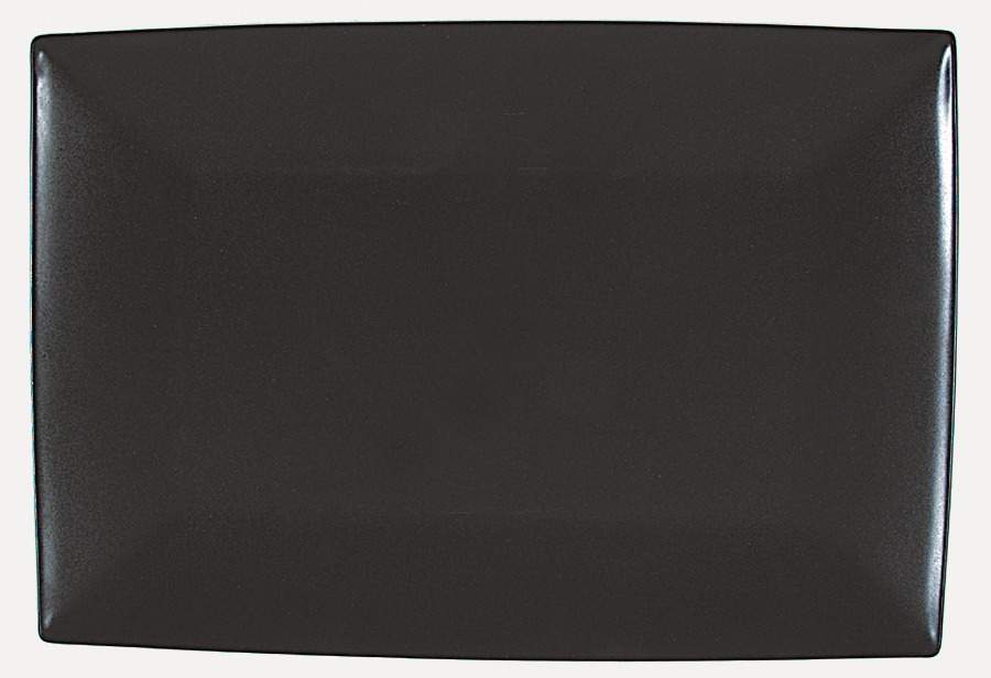 Stone Glaze Black 16" Rectangular Serving Platter by Mikasa-1