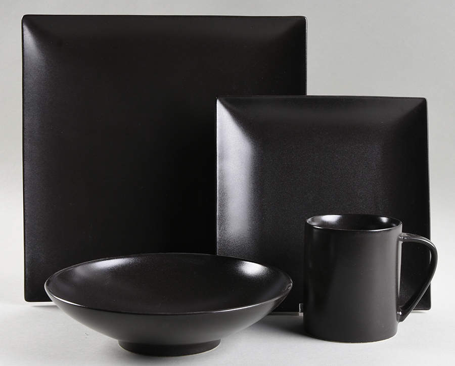 Stone Glaze Black 4 Piece Place Setting by Mikasa-1