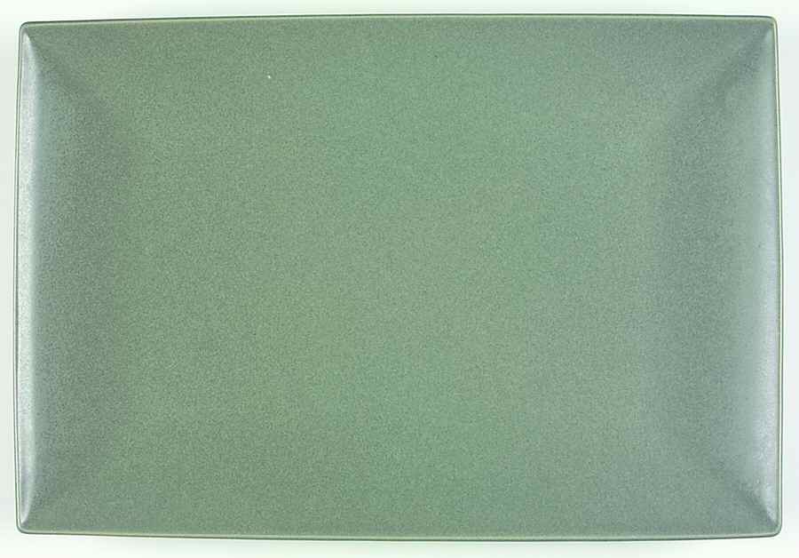 Stone Glaze Sage Green 16" Rectangular Serving Platter by Mikasa-1