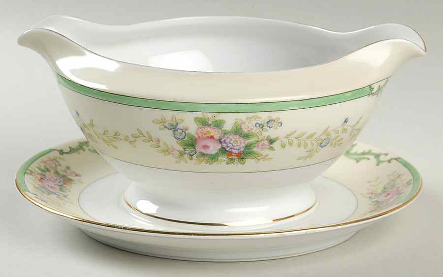 MEI728 Gravy Boat with Attached Underplate by Meito-1