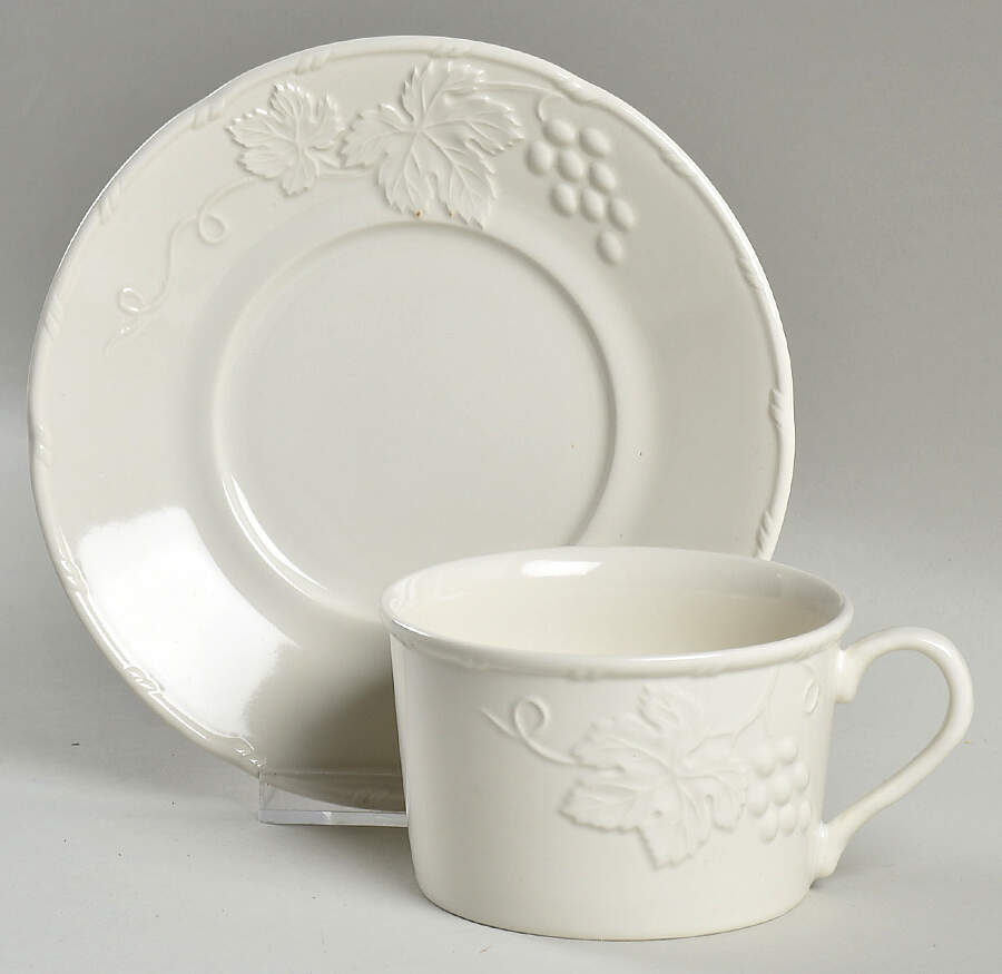 Wine Country Flat Cup & Saucer Set by Mikasa-1