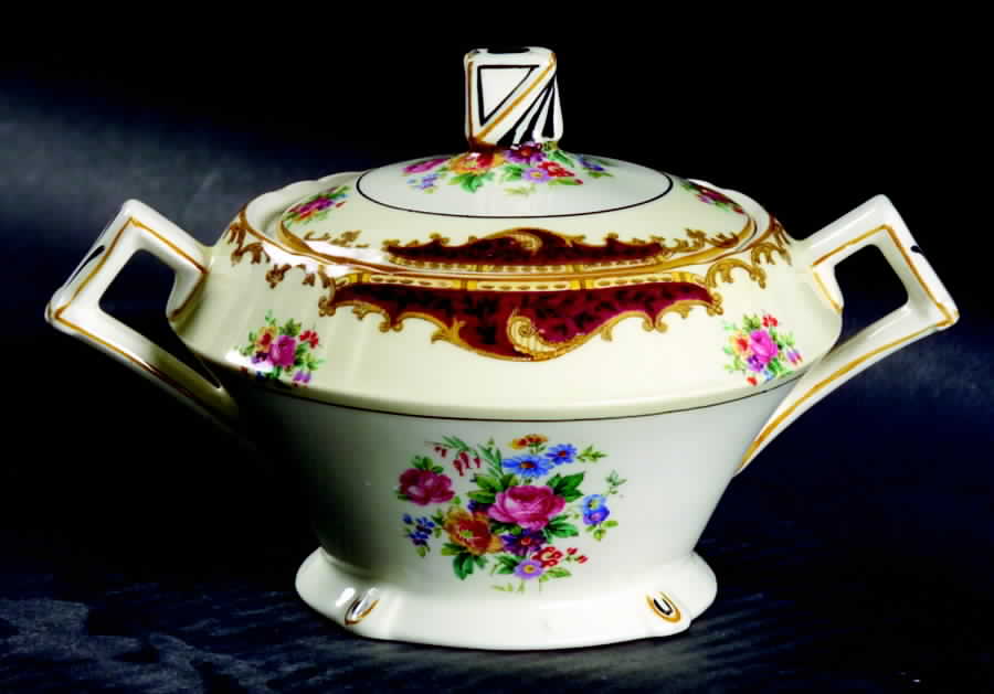 Kathleen Sugar Bowl & Lid by Myott Staffordshire-1