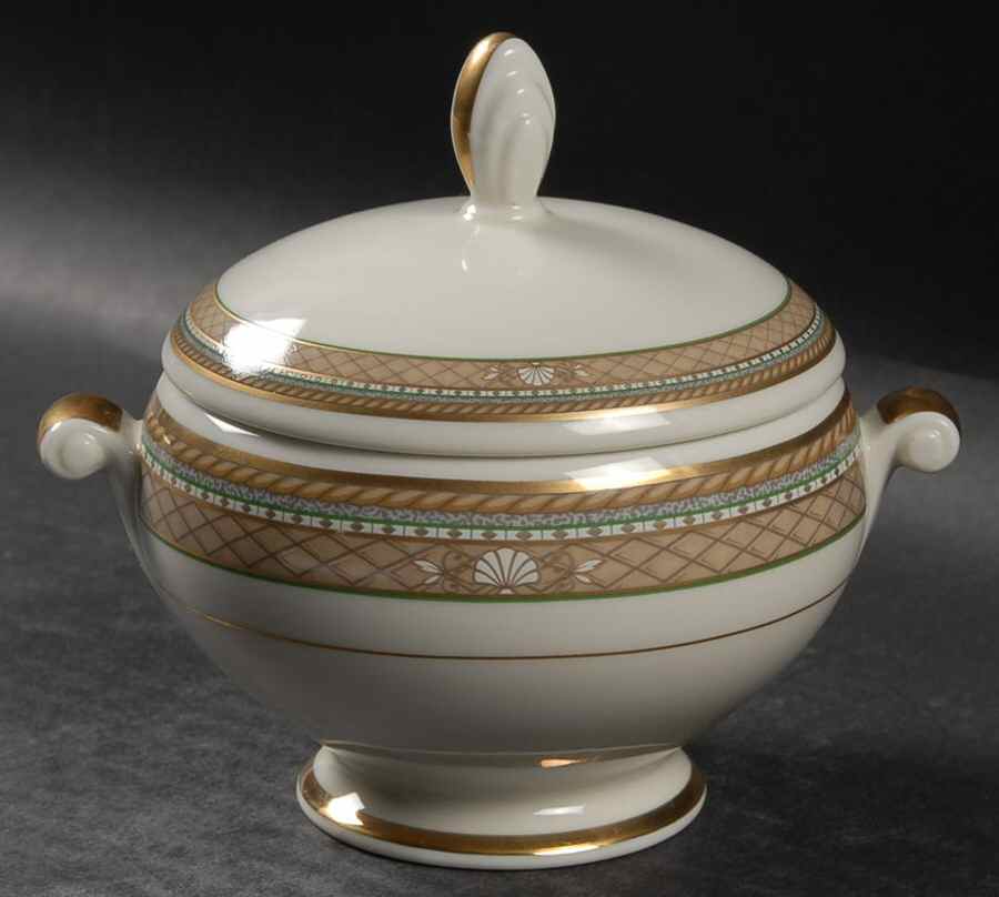 Isle Taupe Sugar Bowl & Lid by Mikasa-1