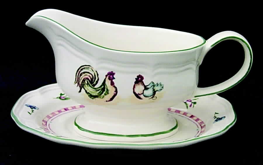 Bon Jour Gravy Boat & Underplate by Mikasa-1