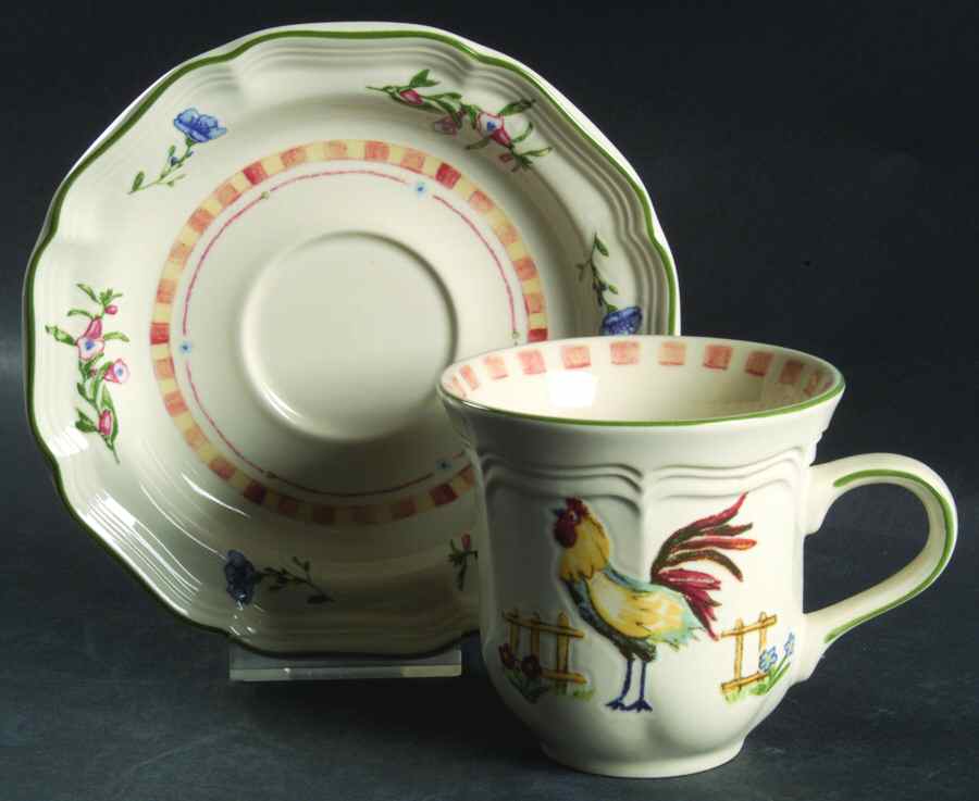 Bon Jour Flat Cup & Saucer Set by Mikasa-1
