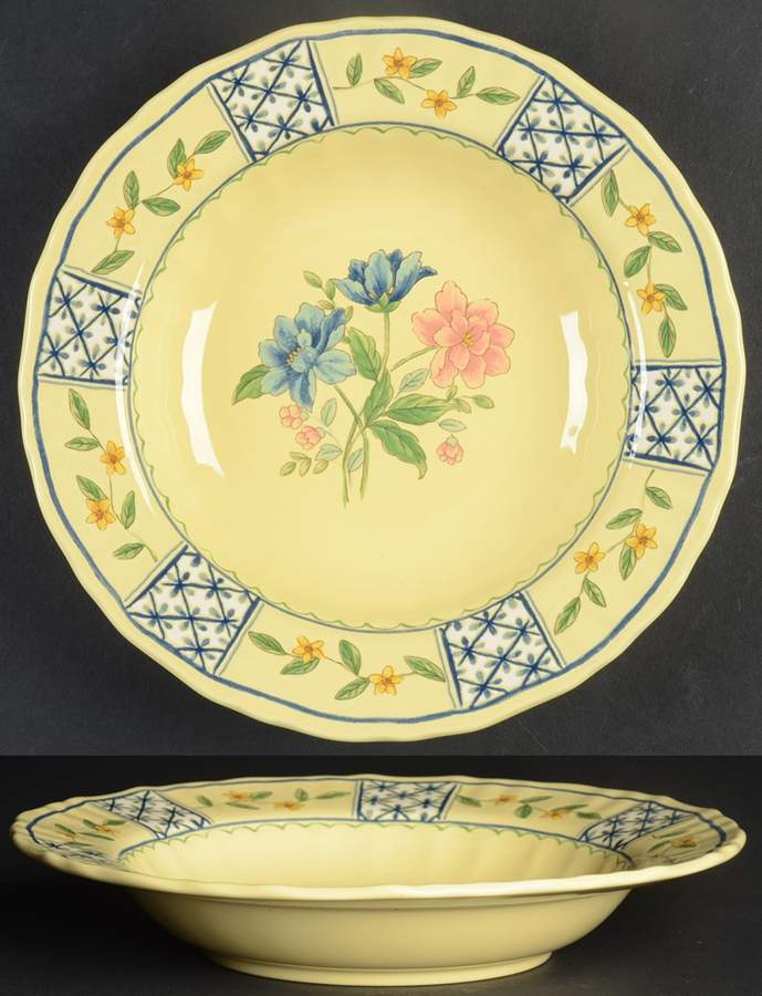 Le Jardin Large Rim Soup Bowl by Mikasa-1