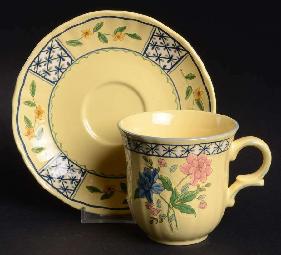 Le Jardin Flat Cup & Saucer Set by Mikasa-1