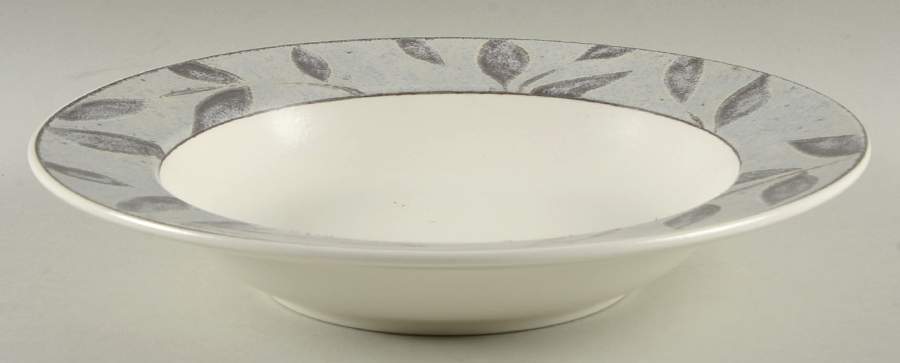 Natures Breeze Gray Large Rim Soup Bowl by Mikasa-1