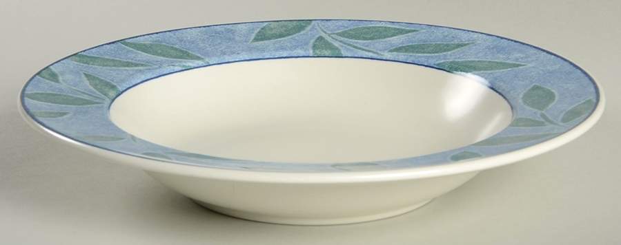 Natures Breeze Aqua Large Rim Soup Bowl by Mikasa-1