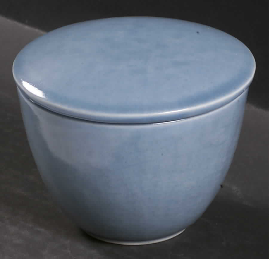Stone Mountain Blue Sugar Bowl & Lid by Mikasa-1
