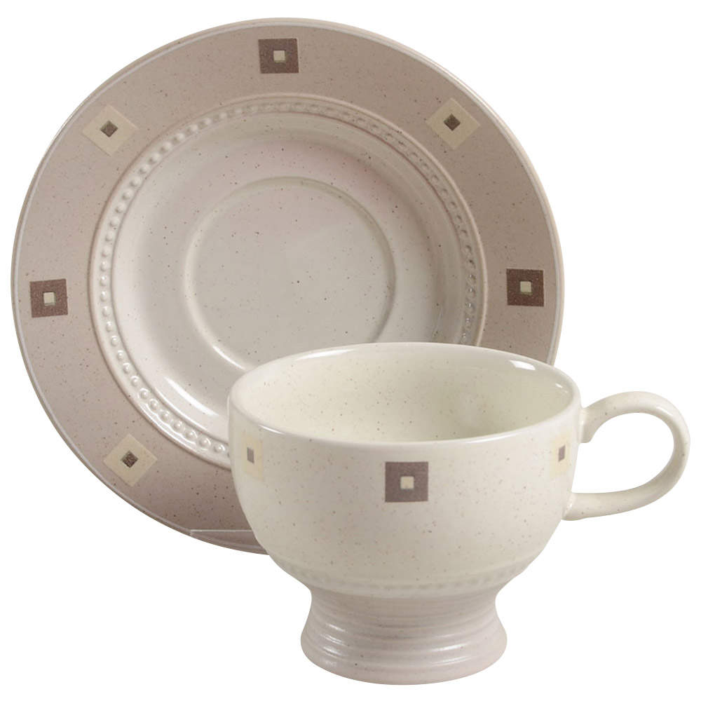 Penthouse Footed Cup & Saucer Set by Mikasa-1