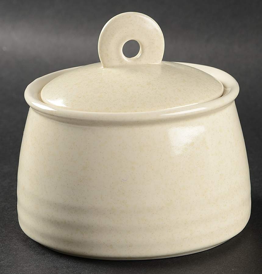 Linen Sugar Bowl & Lid by Mikasa-1