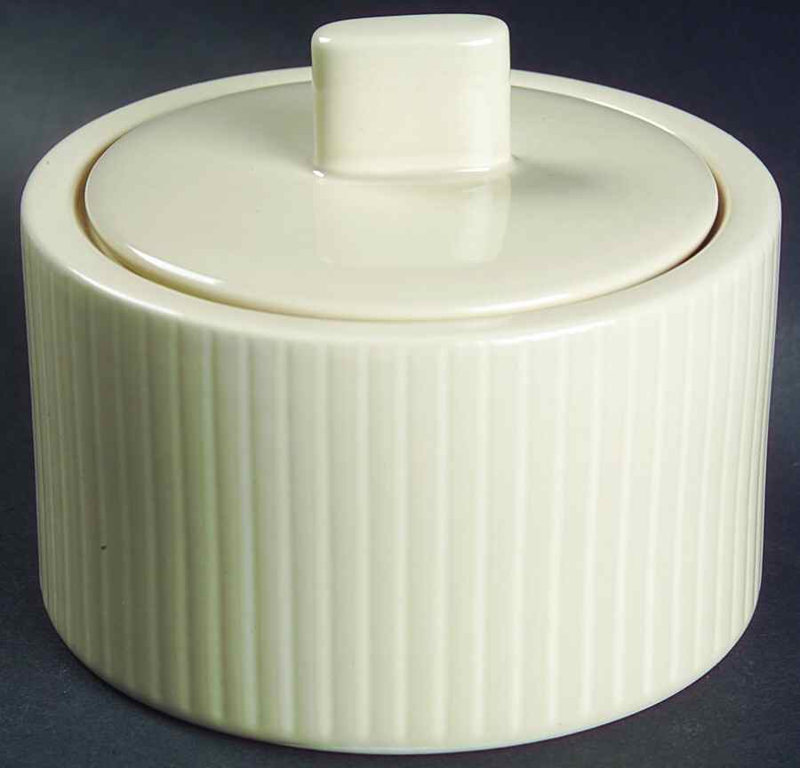 Corduroy Beige Sugar Bowl & Lid by Mikasa-1