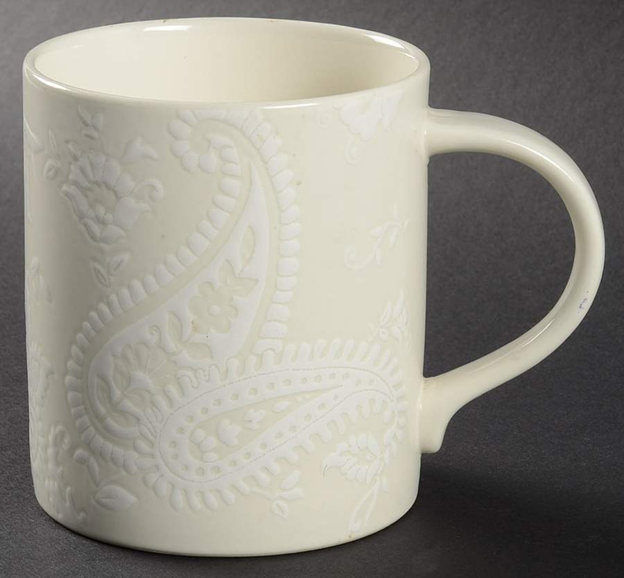 White Paisley Mug by Mikasa-1