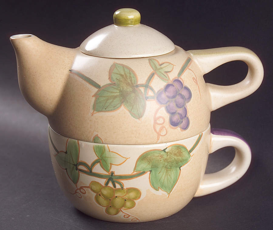 Chablis Individual Teapot & Lid with Cup by Mikasa-1