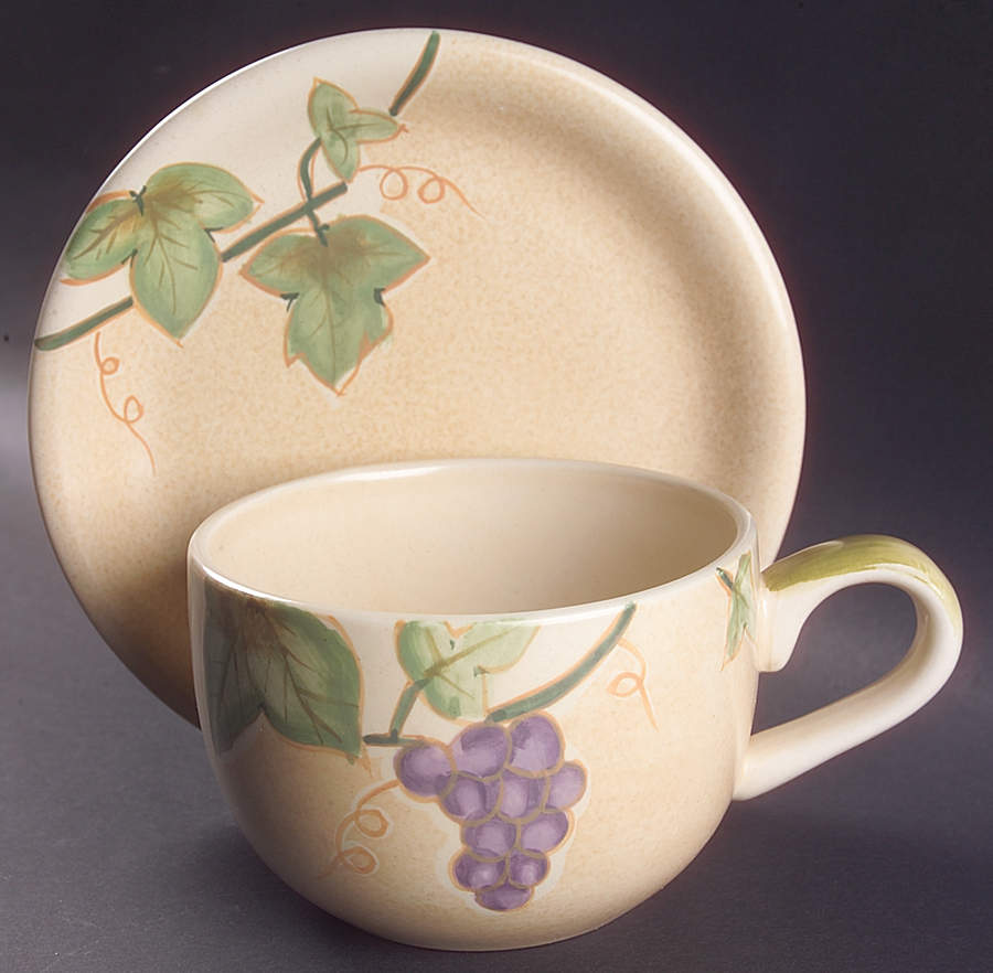Chablis Jumbo Cup & Saucer Set by Mikasa-1