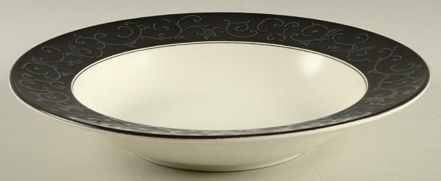 Ebony Trellis Large Rim Soup Bowl by Mikasa-1