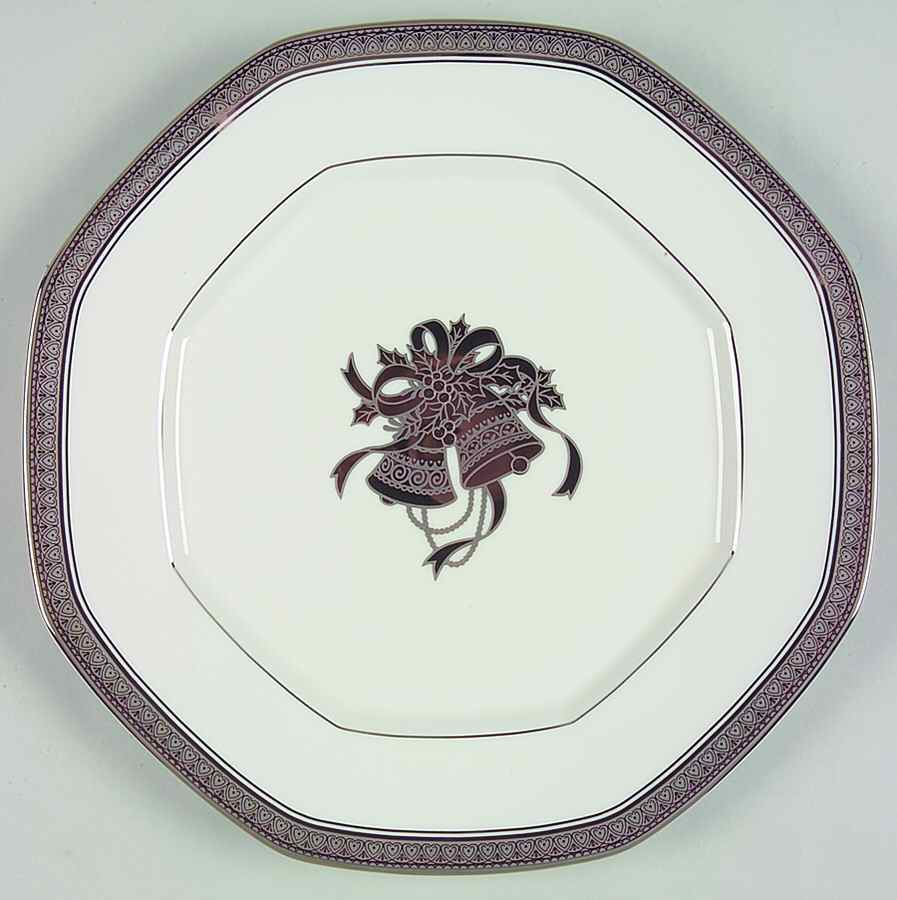 Happy Bells (Platinum) Octagonal Luncheon Plate by Mikasa-1