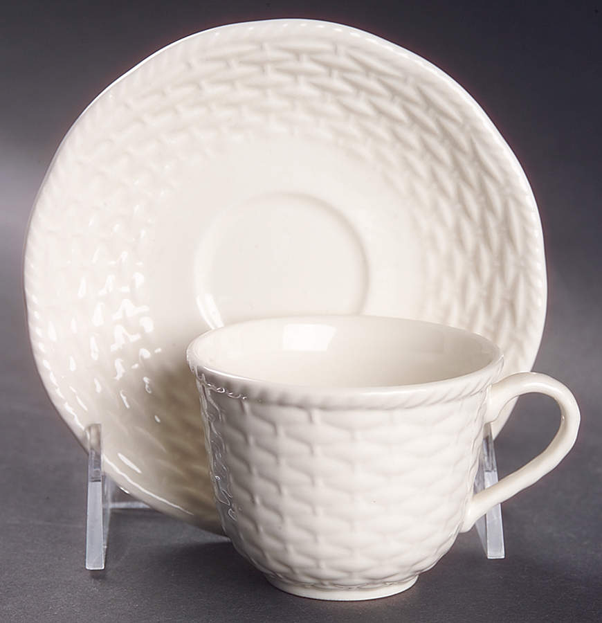Country Manor White Flat Demitasse Cup & Saucer Set by Mikasa-1
