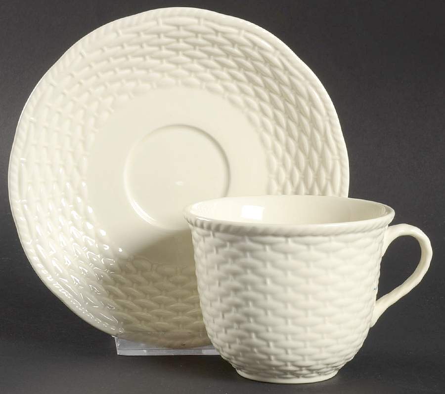 Country Manor Cream Flat Cup & Saucer Set by Mikasa-1