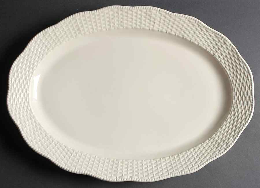 Country Manor Cream 18" Oval Serving Platter by Mikasa-1