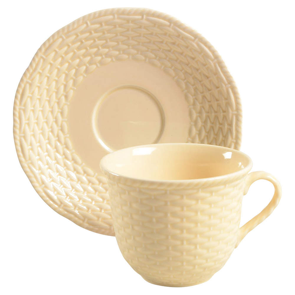 Country Manor Saffron Flat Cup & Saucer Set by Mikasa-1