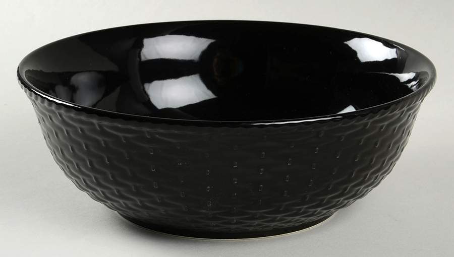 Country Manor Black Coupe Soup Bowl by Mikasa-1