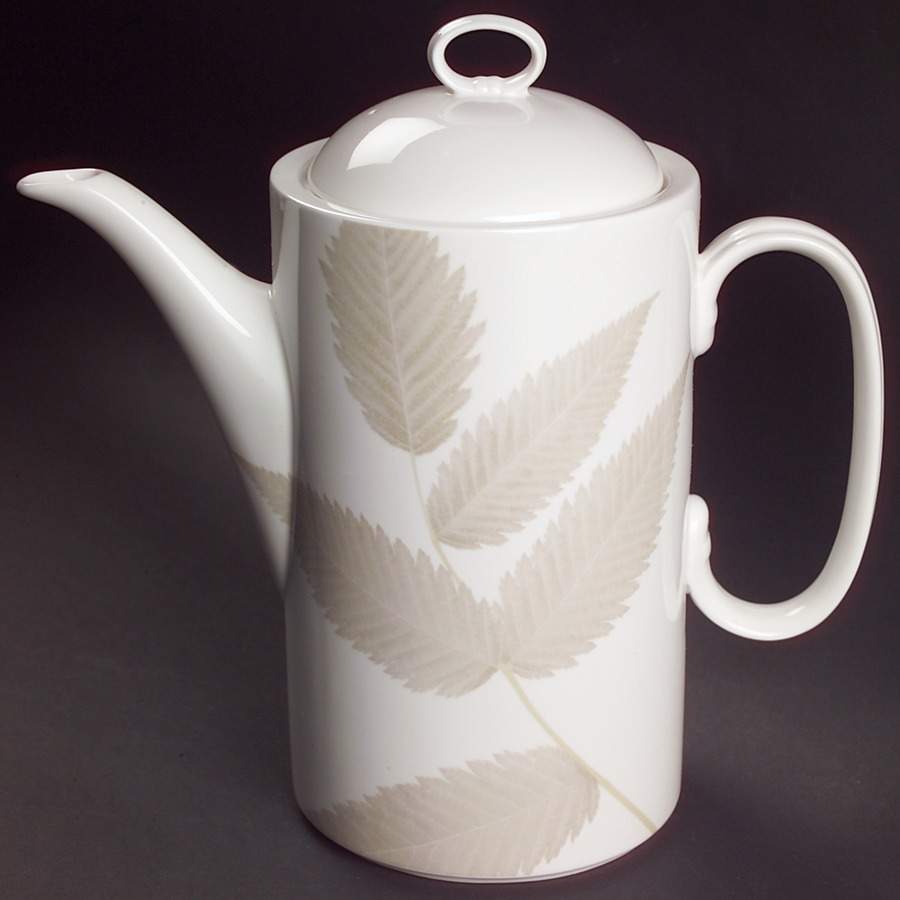 Irish Linen (Leaves) Coffee Pot & Lid by Mikasa-1